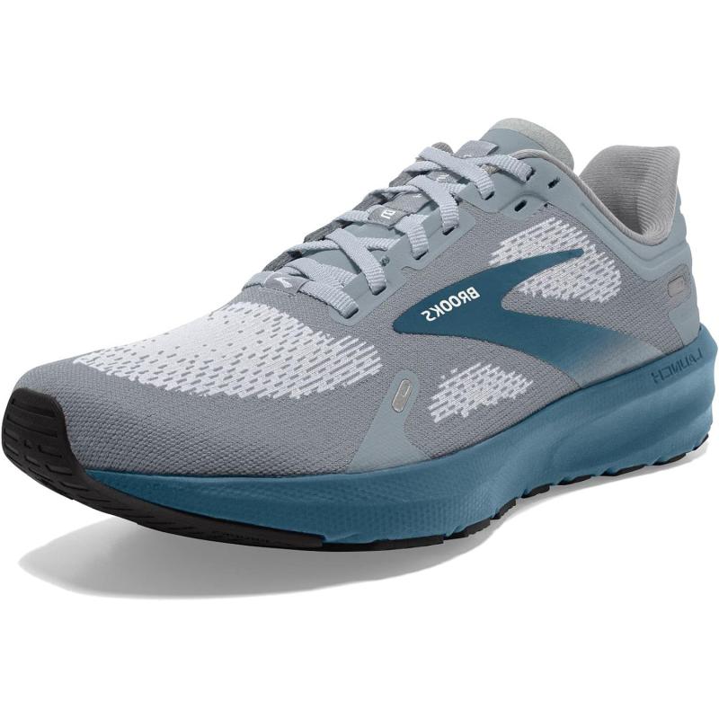 Brooks Men’s Launch 9 Neutral Running Shoe(Grey/Midnight/White ...